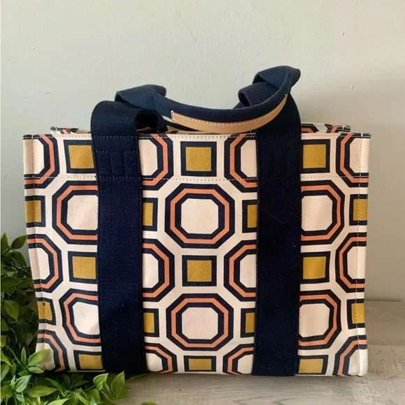 TORY BURCH X DAVID HICKS OCTAGON LARGE TOTE BAG